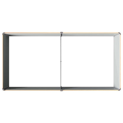 vidaXL Raised Garden Bed Natural 160 x 80 x 55 cm cold-rolled steel