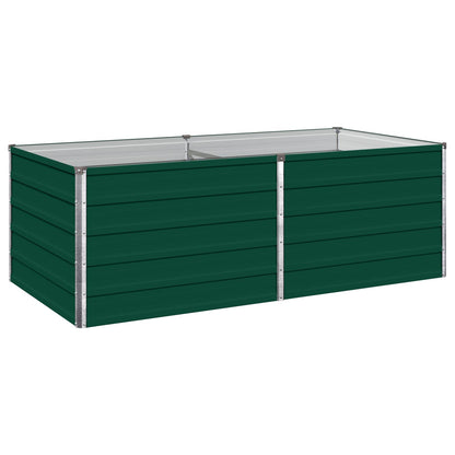 vidaXL Raised Garden Bed Green 160 x 80 x 55 cm cold-rolled steeel