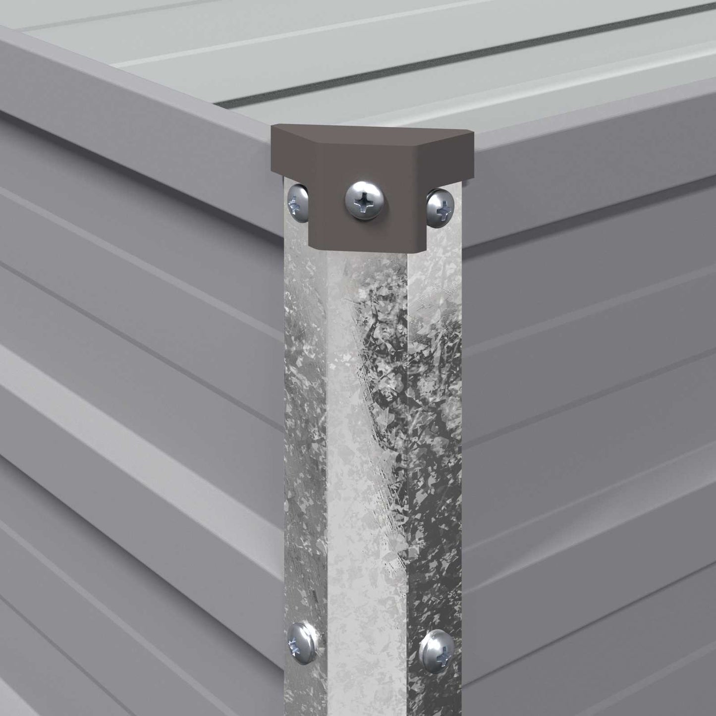 vidaXL Raised Garden Bed Grey 160 x 80 x 55 cm cold-rolled steel