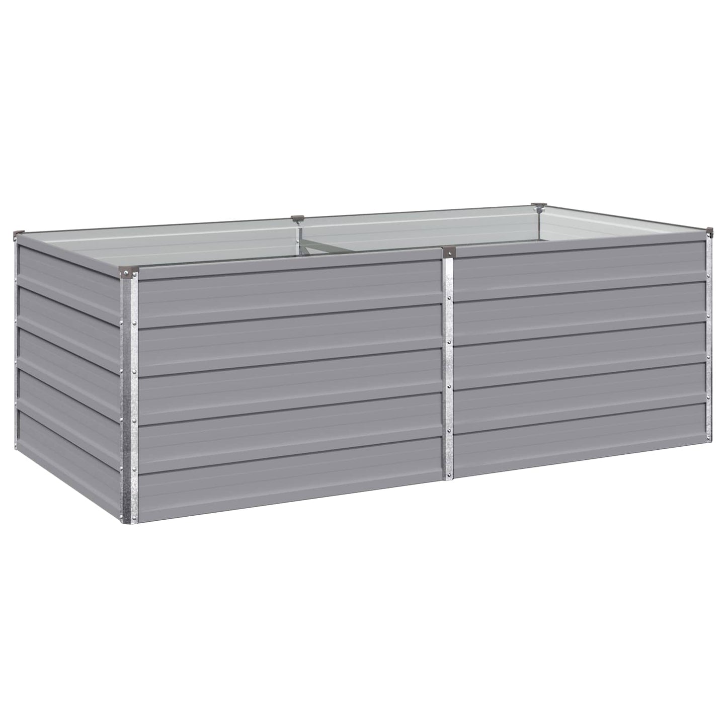 vidaXL Raised Garden Bed Grey 160 x 80 x 55 cm cold-rolled steel