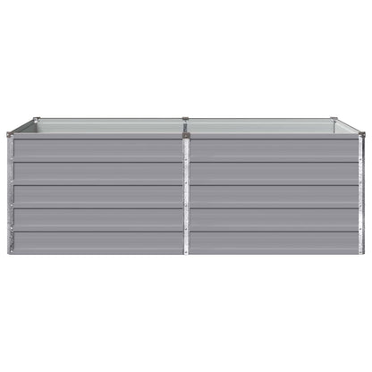 vidaXL Raised Garden Bed Grey 160 x 80 x 55 cm cold-rolled steel