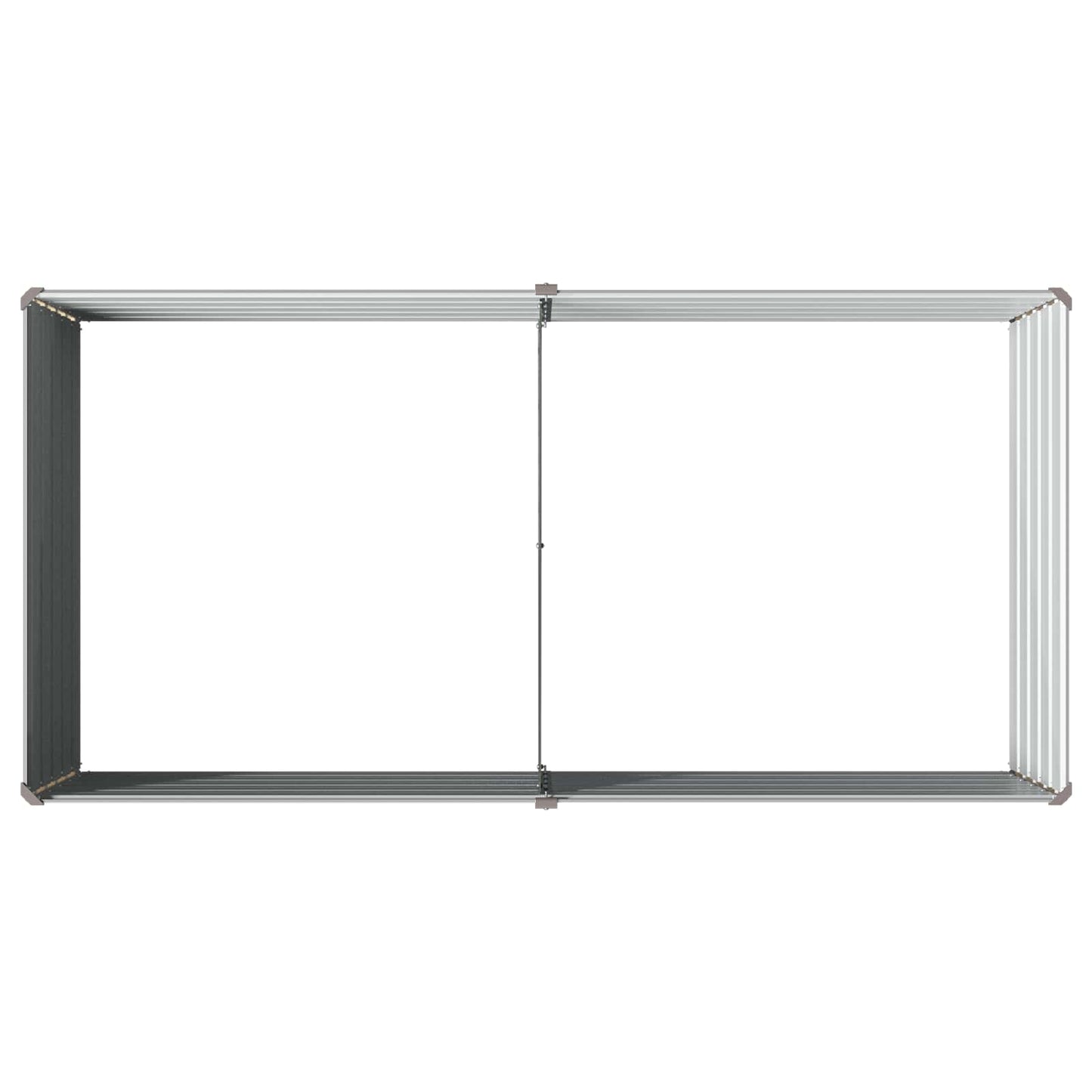 vidaXL Raised Garden Bed Grey 160 x 80 x 55 cm cold-rolled steel