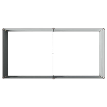 vidaXL Raised Garden Bed Grey 160 x 80 x 55 cm cold-rolled steel