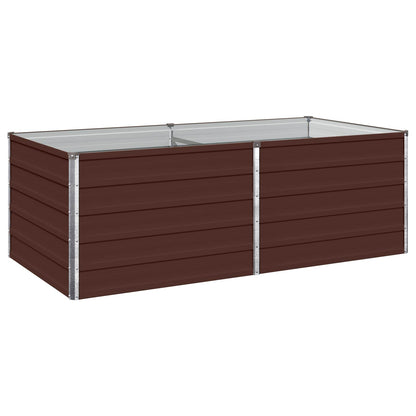 vidaXL Raised Garden Bed Brown 160 x 80 x 55 cm cold-rolled steel