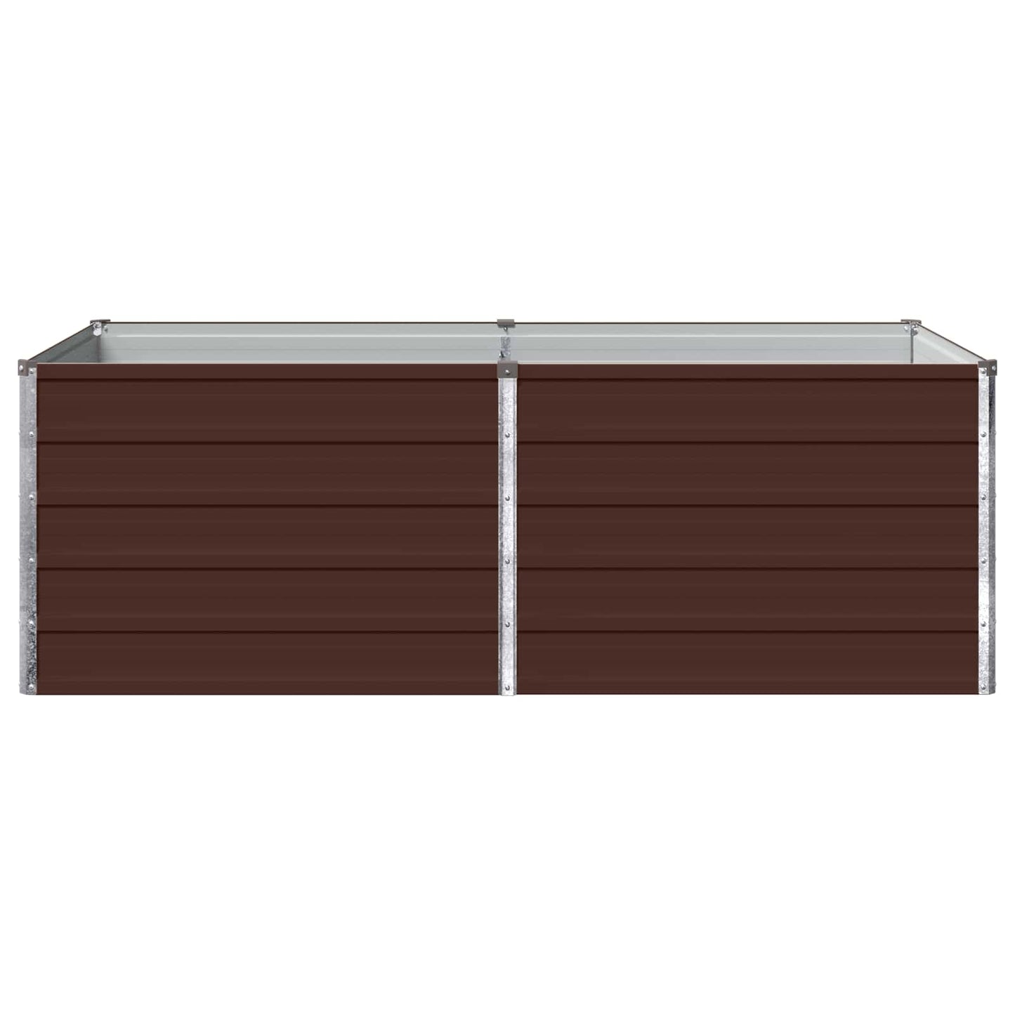 vidaXL Raised Garden Bed Brown 160 x 80 x 55 cm cold-rolled steel