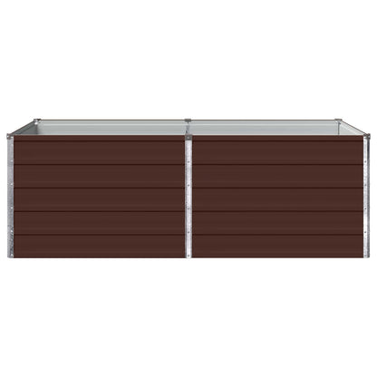 vidaXL Raised Garden Bed Brown 160 x 80 x 55 cm cold-rolled steel
