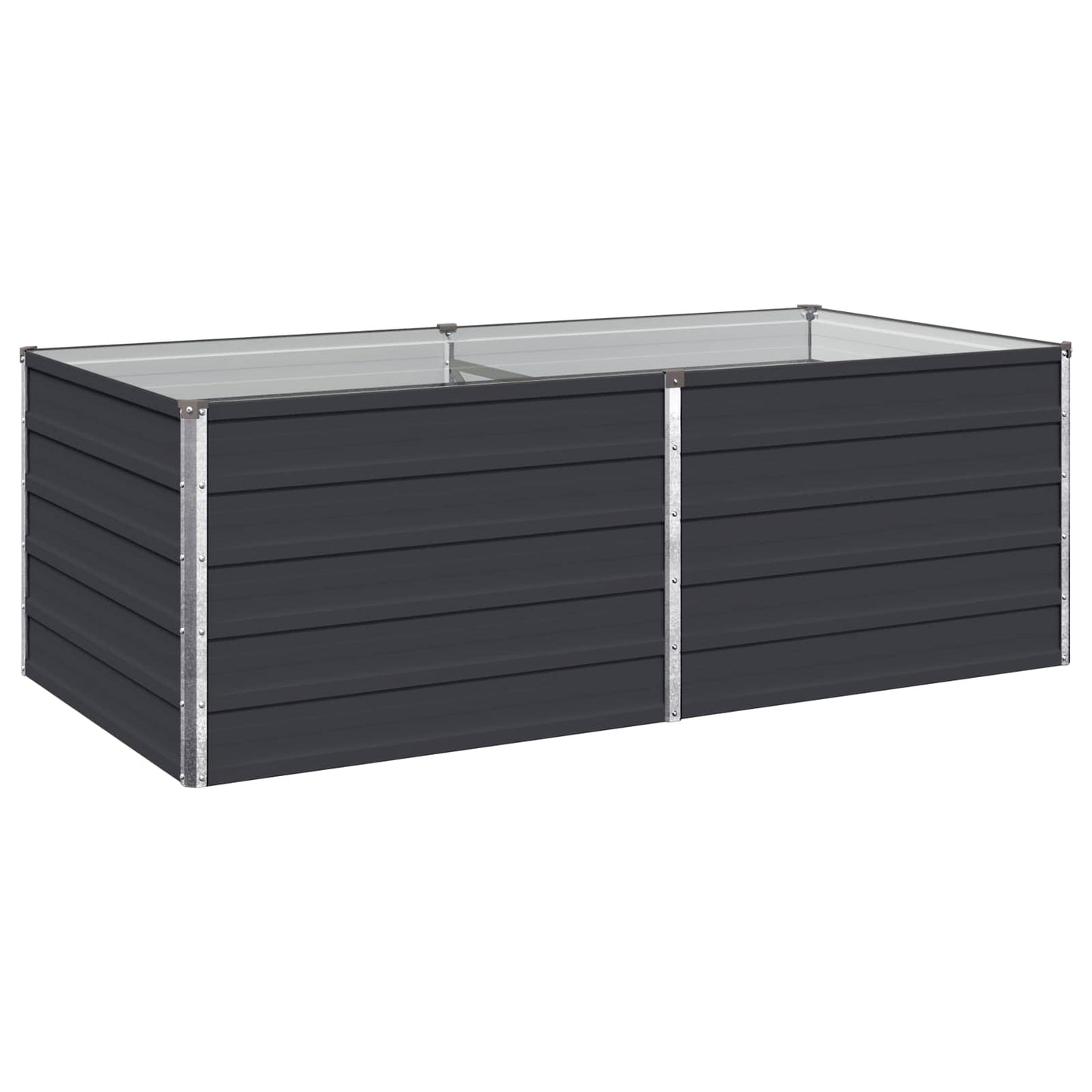vidaXL Raised Garden Bed Anthracite 160 x 80 x 55 cm cold-rolled steel