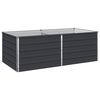vidaXL Raised Garden Bed Anthracite 160 x 80 x 55 cm cold-rolled steel