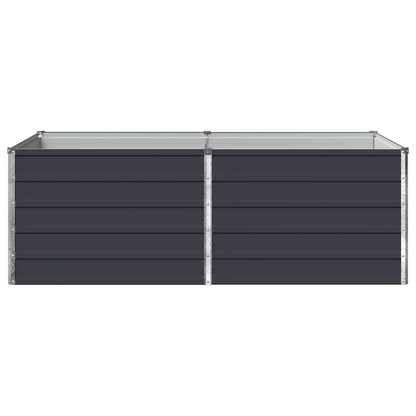 vidaXL Raised Garden Bed Anthracite 160 x 80 x 55 cm cold-rolled steel