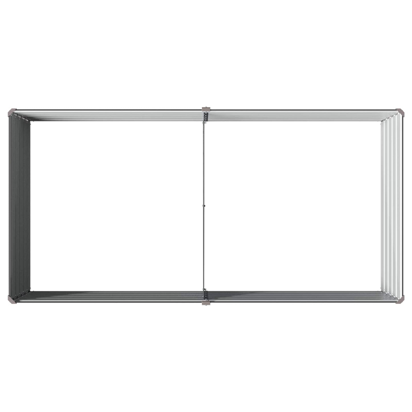 vidaXL Raised Garden Bed Anthracite 160 x 80 x 55 cm cold-rolled steel