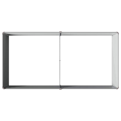 vidaXL Raised Garden Bed Anthracite 160 x 80 x 55 cm cold-rolled steel