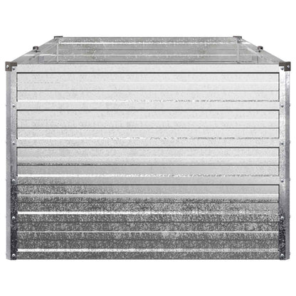 vidaXL Raised Garden Bed Silver 160 x 80 x 55 cm galvanized