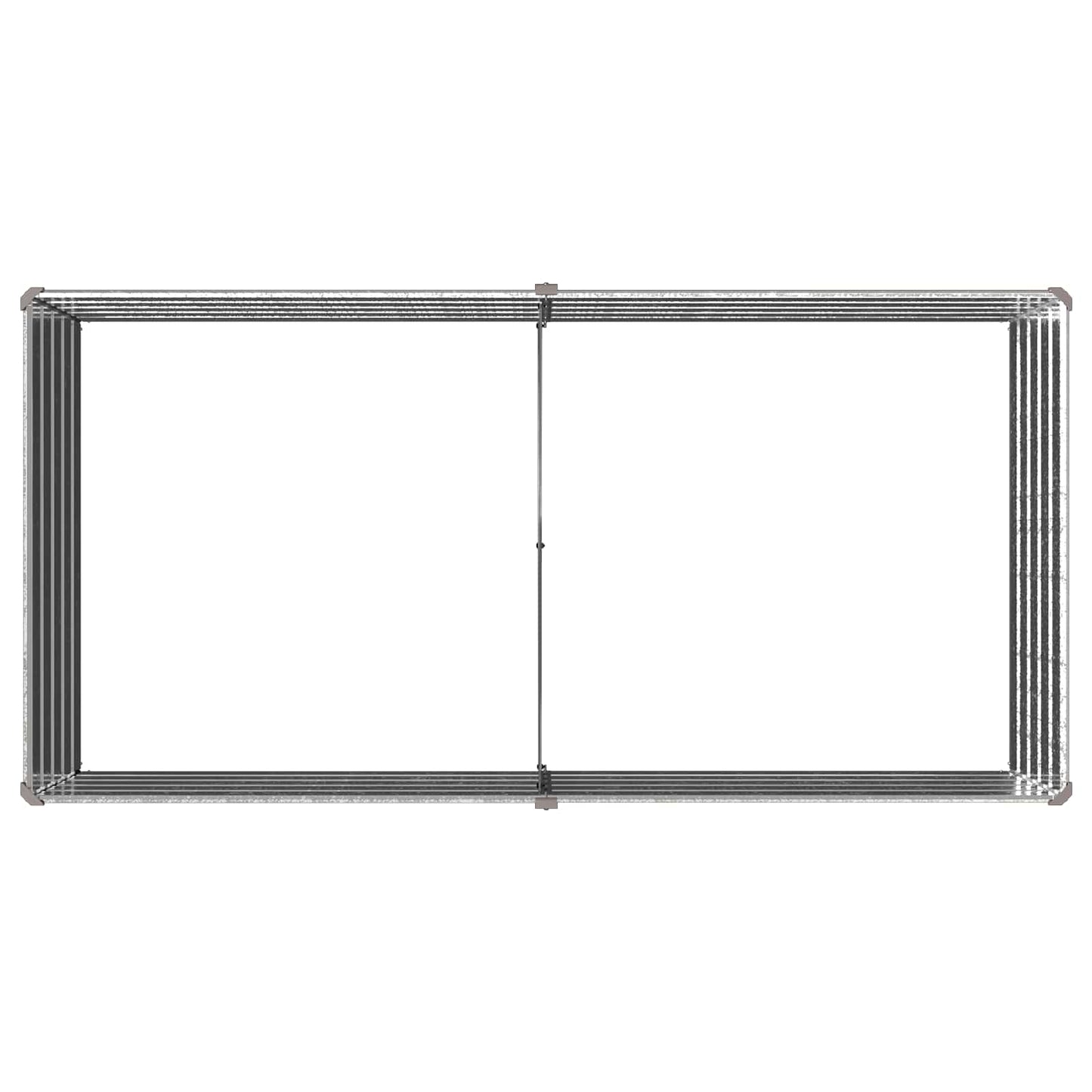 vidaXL Raised Garden Bed Silver 160 x 80 x 55 cm galvanized