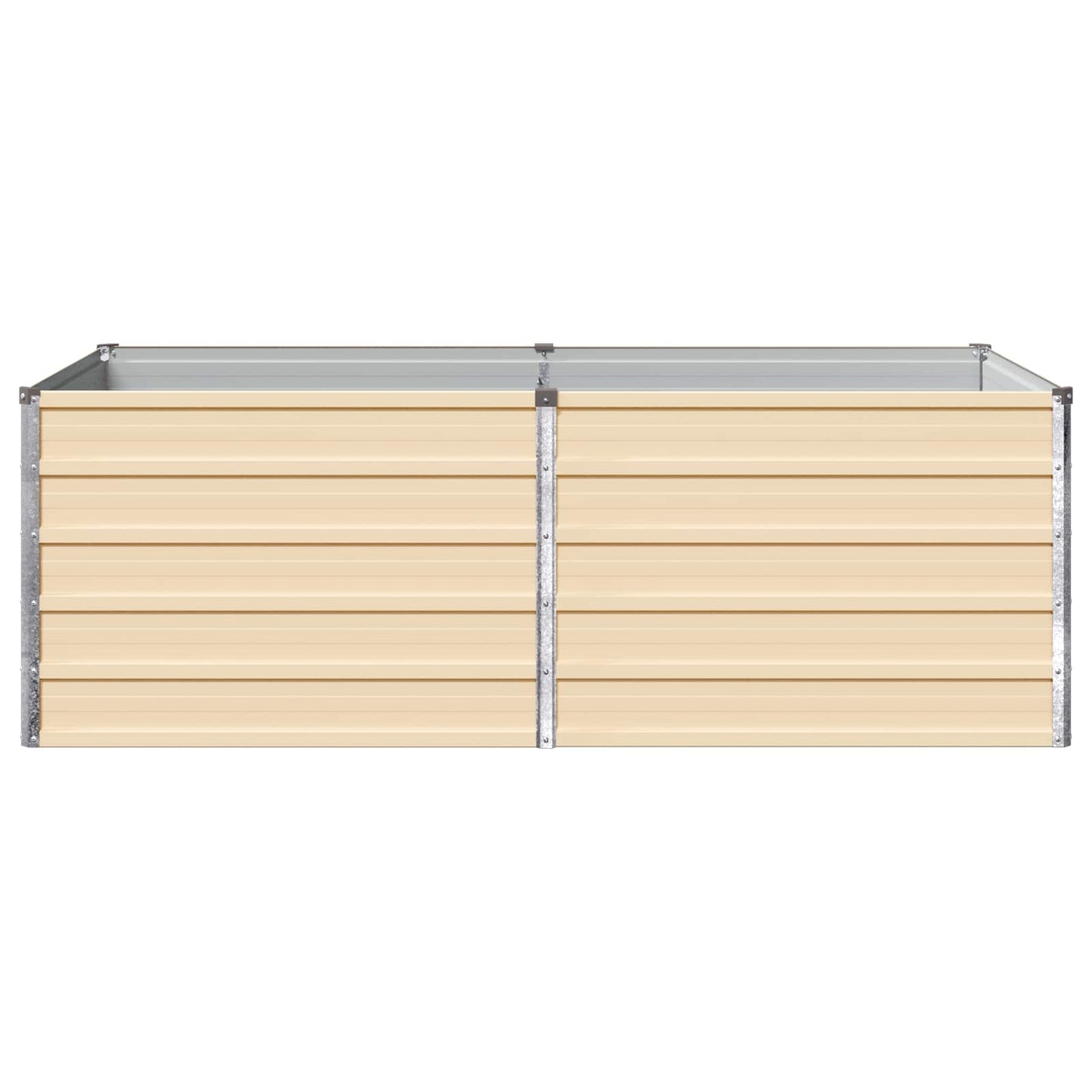 vidaXL Raised Garden Bed Ivory 160 x 80 x 55 cm cold-rolled steel