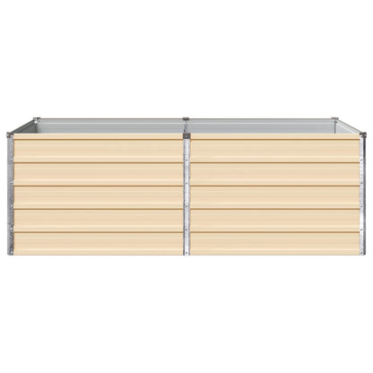 vidaXL Raised Garden Bed Ivory 160 x 80 x 55 cm cold-rolled steel