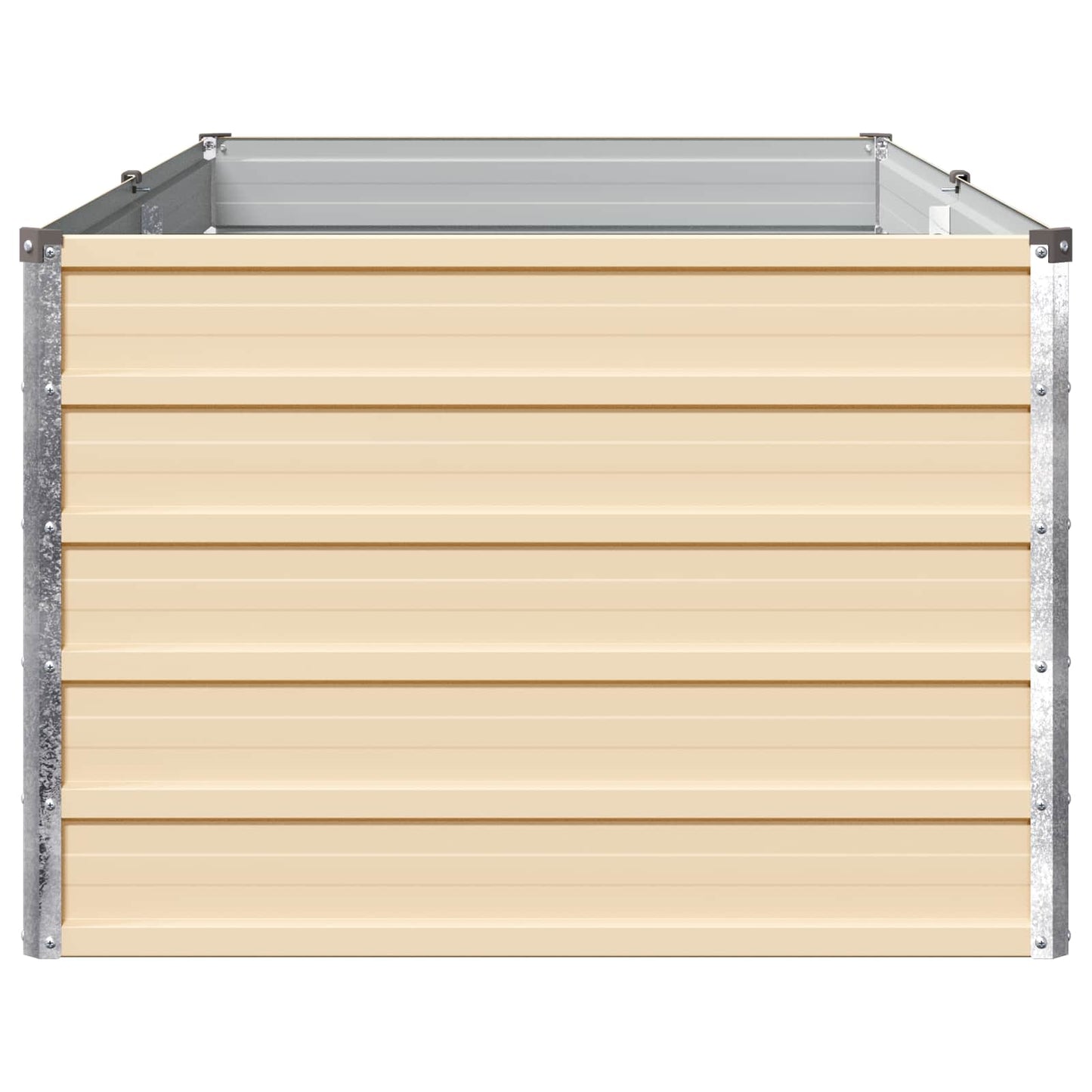 vidaXL Raised Garden Bed Ivory 160 x 80 x 55 cm cold-rolled steel