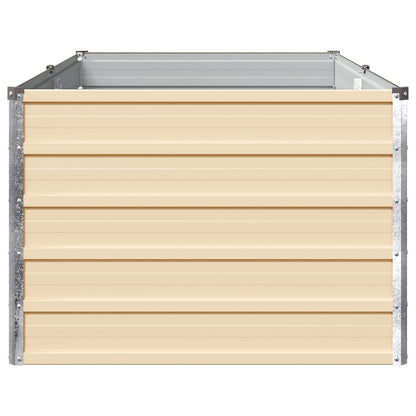 vidaXL Raised Garden Bed Ivory 160 x 80 x 55 cm cold-rolled steel