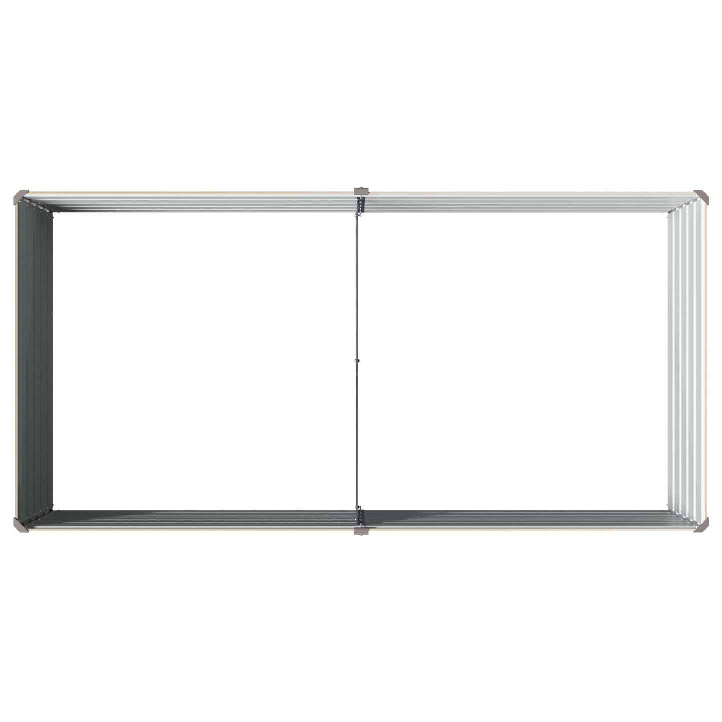 vidaXL Raised Garden Bed Ivory 160 x 80 x 55 cm cold-rolled steel