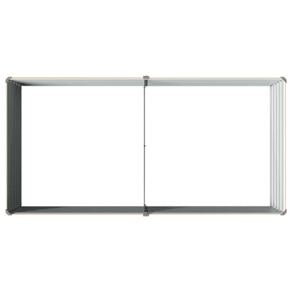 vidaXL Raised Garden Bed Ivory 160 x 80 x 55 cm cold-rolled steel