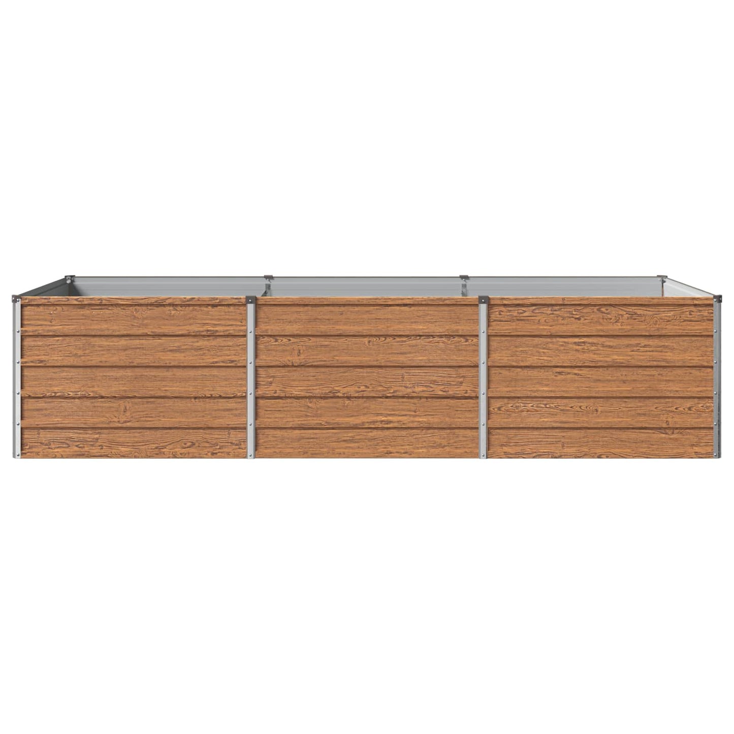 vidaXL Raised Garden Bed Wood Brown 240 x 80 x 55 cm cold-rolled steel