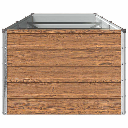 vidaXL Raised Garden Bed Wood Brown 240 x 80 x 55 cm cold-rolled steel