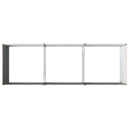 vidaXL Raised Garden Bed Wood Brown 240 x 80 x 55 cm cold-rolled steel