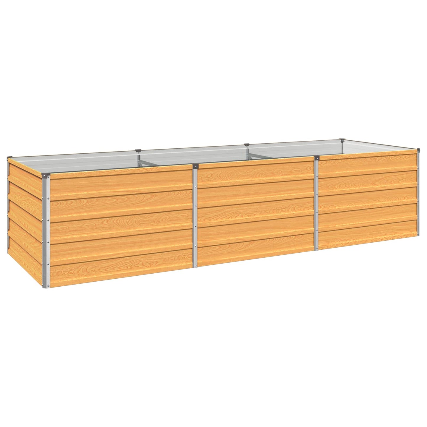 vidaXL Raised Garden Bed Natural 240 x 80 x 55 cm cold-rolled steel