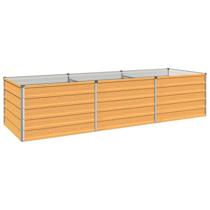vidaXL Raised Garden Bed Natural 240 x 80 x 55 cm cold-rolled steel