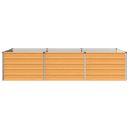 vidaXL Raised Garden Bed Natural 240 x 80 x 55 cm cold-rolled steel