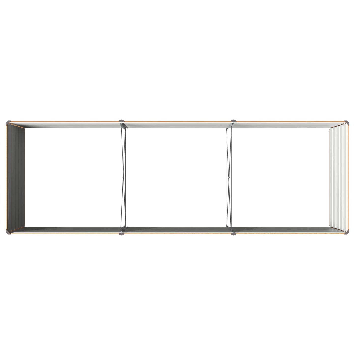 vidaXL Raised Garden Bed Natural 240 x 80 x 55 cm cold-rolled steel
