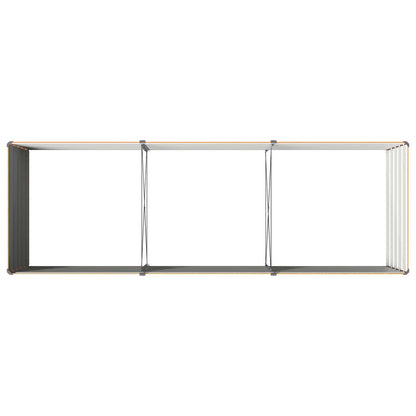 vidaXL Raised Garden Bed Natural 240 x 80 x 55 cm cold-rolled steel