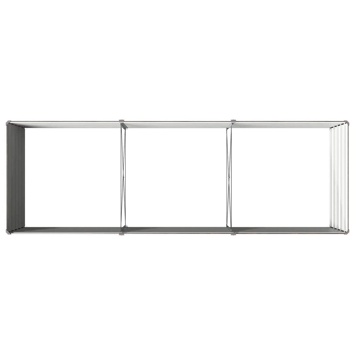 vidaXL Raised Garden Bed Black 240 x 80 x 55 cm cold-rolled steel