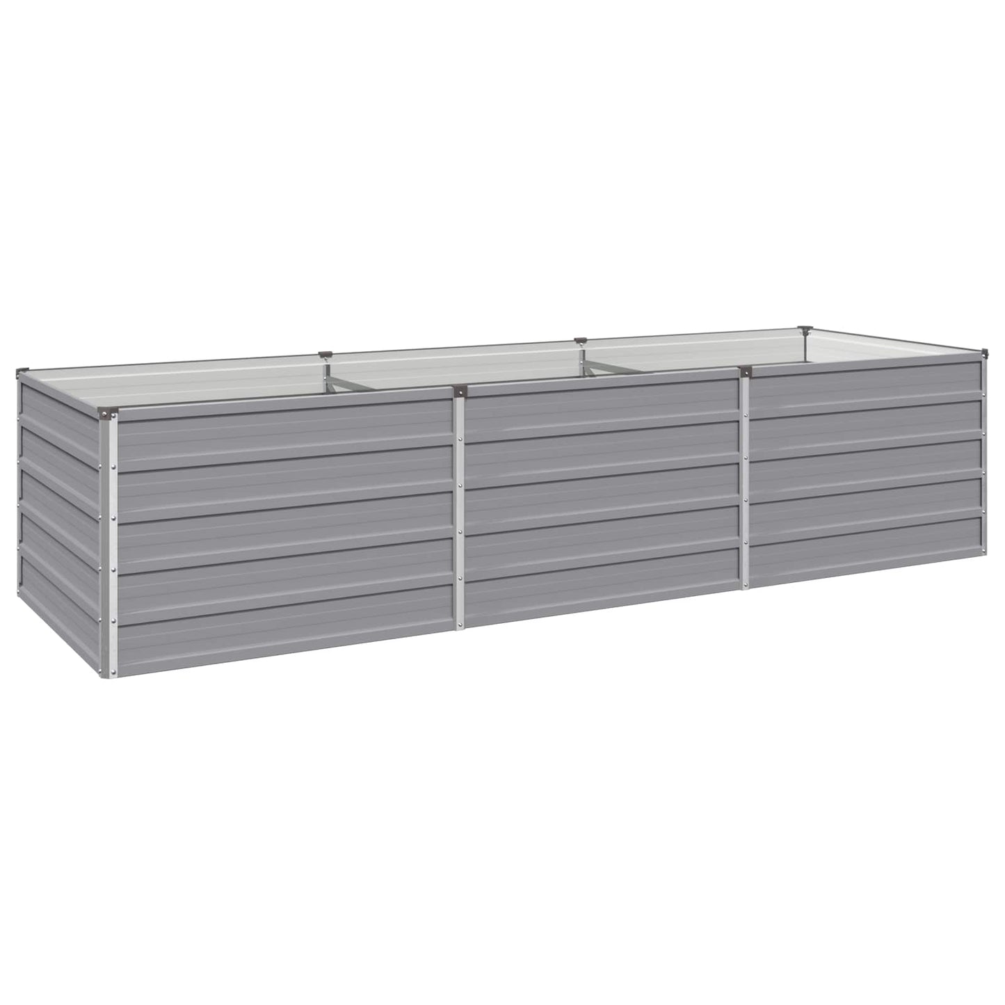 vidaXL Raised Garden Bed Grey 240 x 80 x 55 cm cold-rolled steel