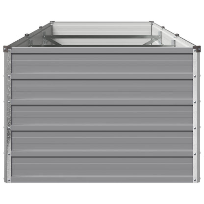 vidaXL Raised Garden Bed Grey 240 x 80 x 55 cm cold-rolled steel