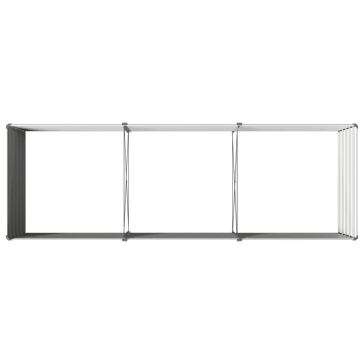 vidaXL Raised Garden Bed Grey 240 x 80 x 55 cm cold-rolled steel