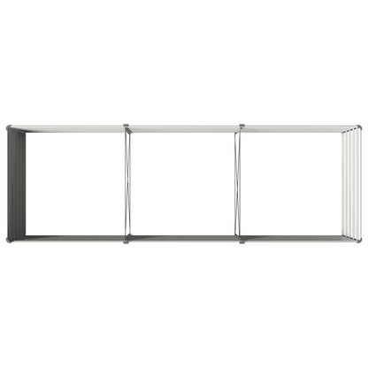 vidaXL Raised Garden Bed Grey 240 x 80 x 55 cm cold-rolled steel