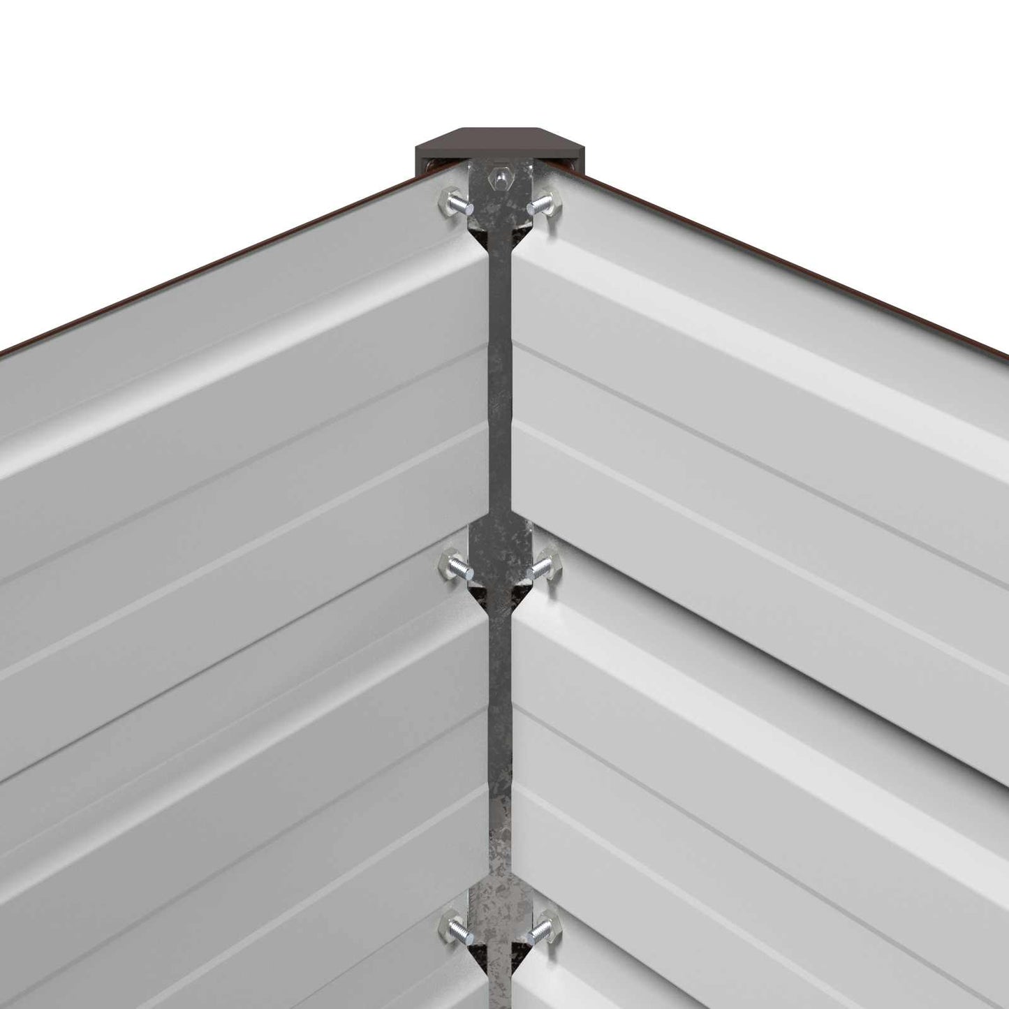 vidaXL Raised Garden Bed Brown 240 x 80 x 55 cm cold-rolled steel
