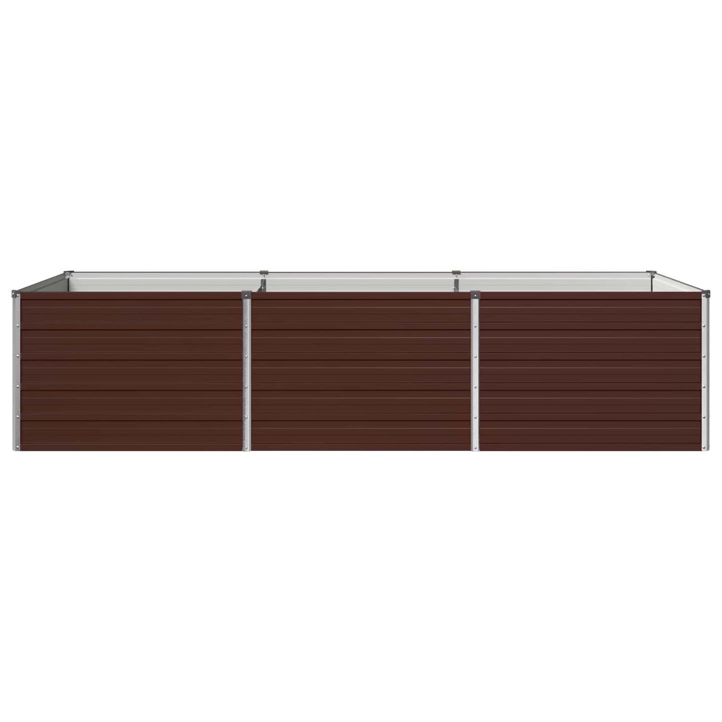 vidaXL Raised Garden Bed Brown 240 x 80 x 55 cm cold-rolled steel