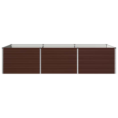 vidaXL Raised Garden Bed Brown 240 x 80 x 55 cm cold-rolled steel