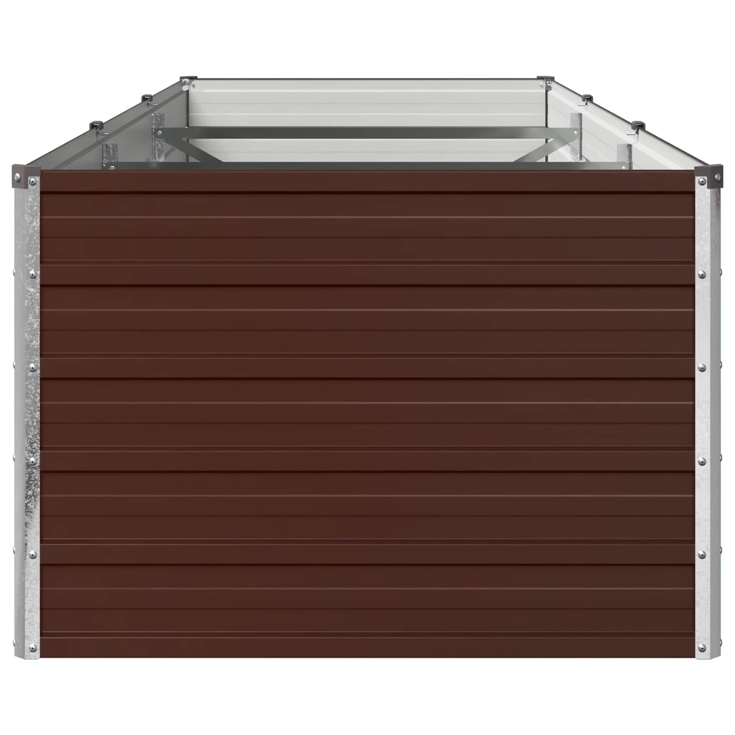 vidaXL Raised Garden Bed Brown 240 x 80 x 55 cm cold-rolled steel