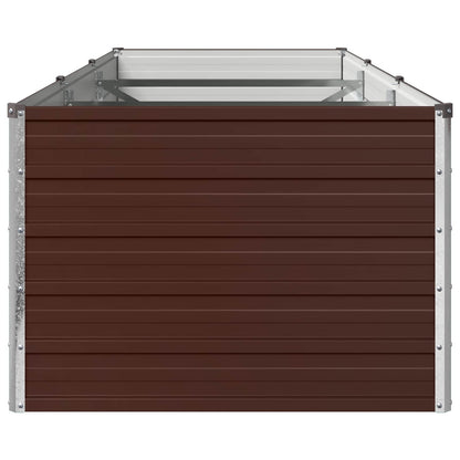vidaXL Raised Garden Bed Brown 240 x 80 x 55 cm cold-rolled steel