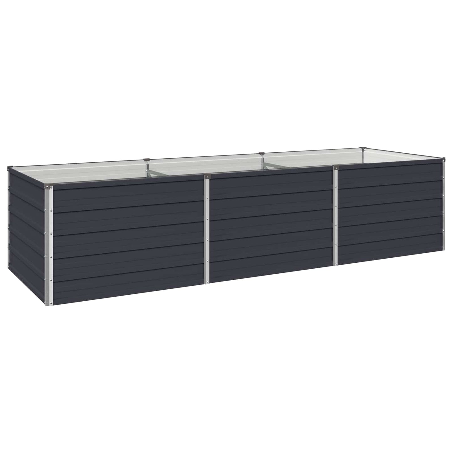 vidaXL Raised Garden Bed Anthracite 240 x 80 x 55 cm cold-rolled steel
