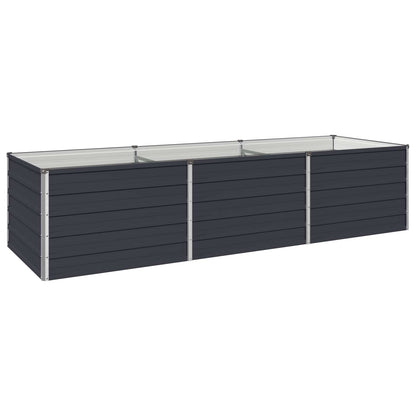 vidaXL Raised Garden Bed Anthracite 240 x 80 x 55 cm cold-rolled steel