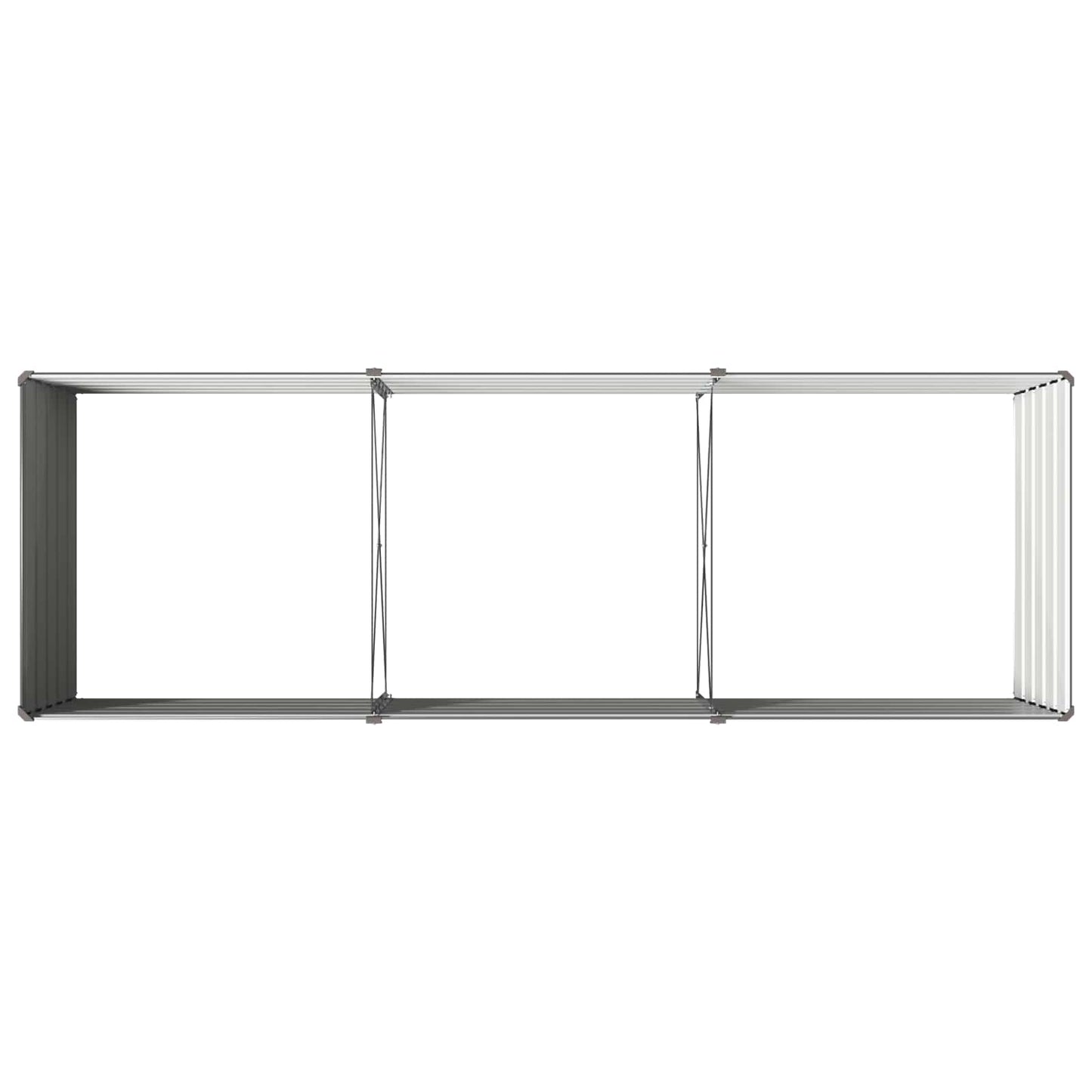 vidaXL Raised Garden Bed Anthracite 240 x 80 x 55 cm cold-rolled steel