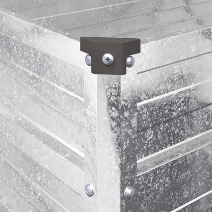 vidaXL Raised Garden Bed Silver 240 x 80 x 55 cm galvanized