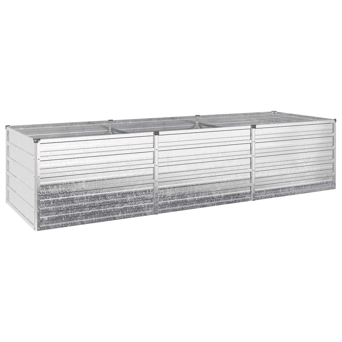 vidaXL Raised Garden Bed Silver 240 x 80 x 55 cm galvanized