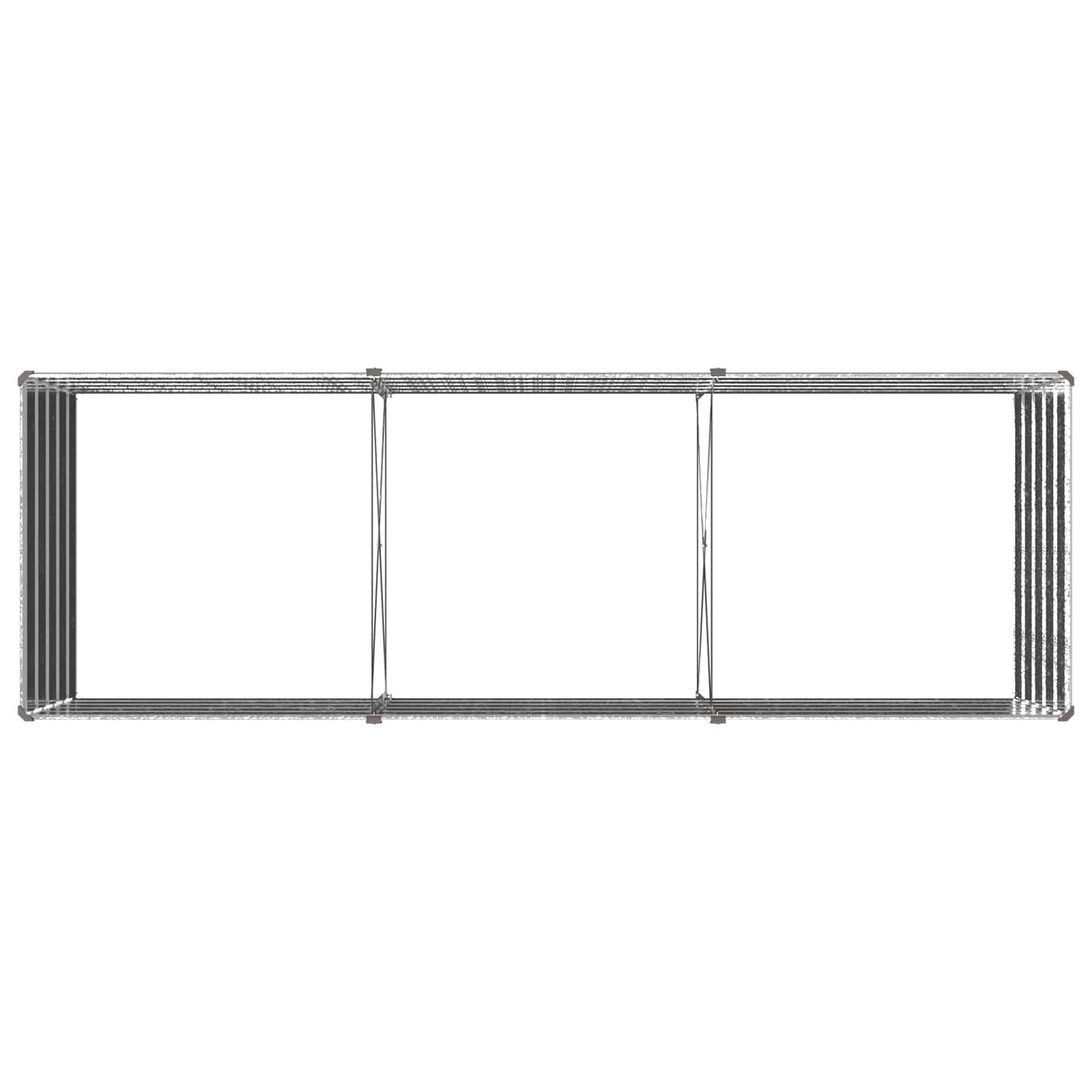 vidaXL Raised Garden Bed Silver 240 x 80 x 55 cm galvanized