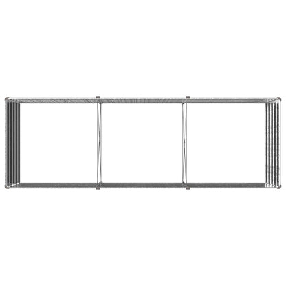 vidaXL Raised Garden Bed Silver 240 x 80 x 55 cm galvanized
