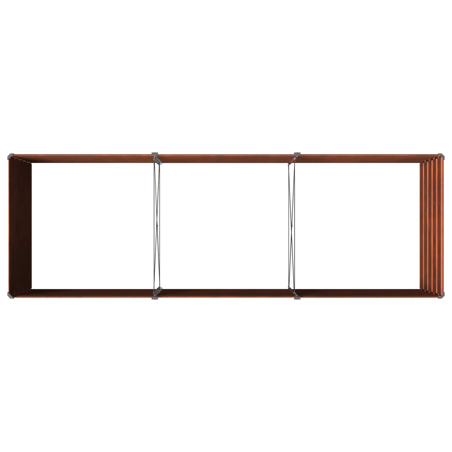 vidaXL Raised Garden Bed Rusty 240 x 80 x 55 cm corton