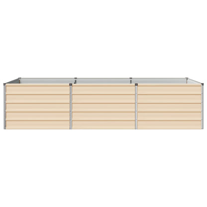 vidaXL Raised Garden Bed Ivory 240 x 80 x 55 cm cold-rolled steel